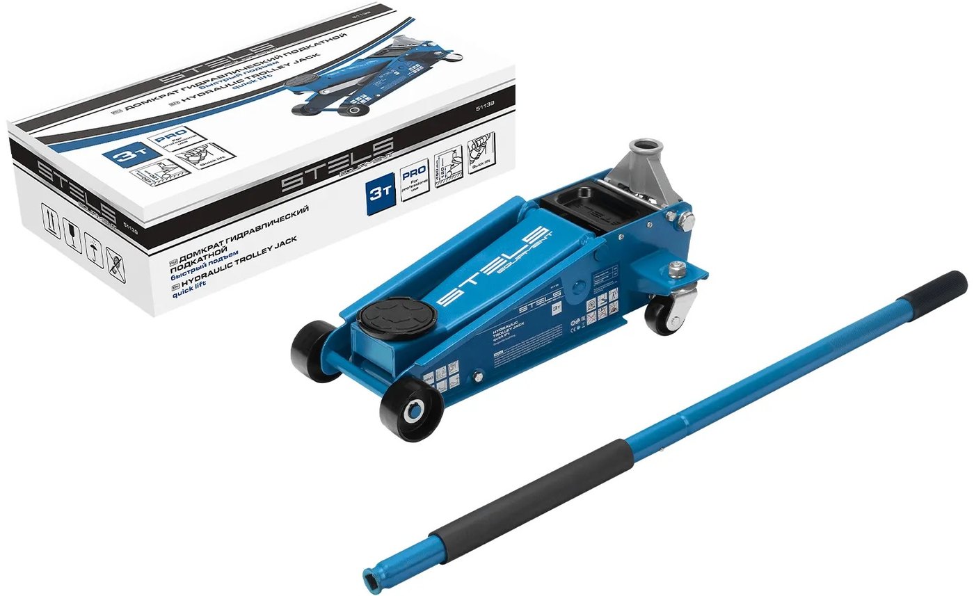 

Подкатной домкрат Stels 51139 3т