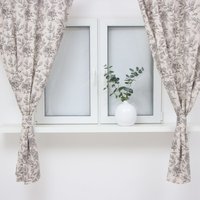 Комплект штор Этель Black Flowers 10283368 (149x180, 2шт, с подхватами)