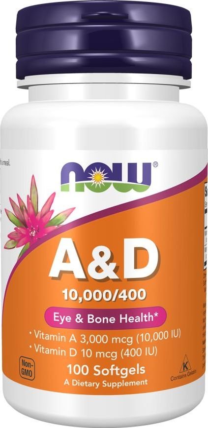 Витамин Now Foods Vitamin A & D 10.000/400 IU (100 капсул)