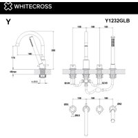 Смеситель Whitecross Y Y1232GLB (брашированное золото)