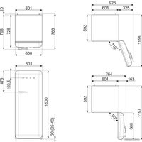 Однокамерный холодильник Smeg FAB28RDMM4