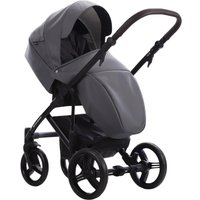 Универсальная коляска BEBETTO Magnum Light SE Pro (2 в 1, 07 темно-серая кожа/черная рама)