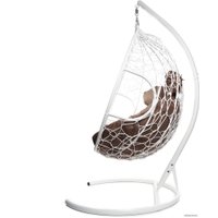 Подвесное кресло M-Group Для двоих 11450105 (белый ротанг/коричневая подушка)