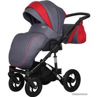 Универсальная коляска Siger Alba (2 в 1, серый/красный)