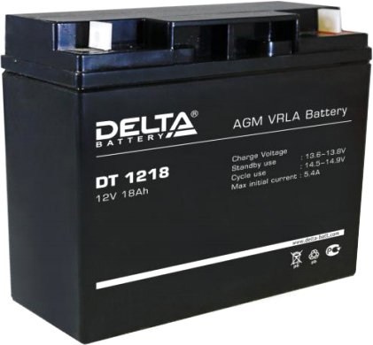 

Аккумулятор для ИБП Delta DT 1218 (12В/18 А·ч)