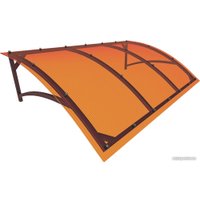 Козырек Импласт Скат Полимер 1700х950 Янтарь (с сотовым поликарбонатом 6мм)