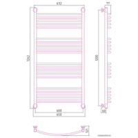 Полотенцесушитель Сунержа Богема+ выгнутая 1200х600 12-0221-1260