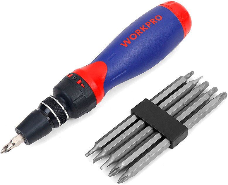 Набор отвертка с битами Workpro WP221059 (6 предметов)