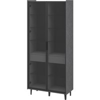 Шкаф распашной Неман мебель Модена МН-048-25-Ц1 (лунный камень/бруклин/черный/графит)