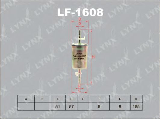 

Топливный фильтр LynxAuto LF1608