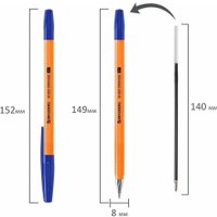 Набор шариковых ручек BRAUBERG M-500 Orange 143951 (10 шт)