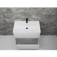  Symbolite Тумба под умывальник Стокгольм 80 Classic Push 2 ящика + Andrea Classic 80x45x15.4 (подвесная, белый рифленый софт) в Барановичах