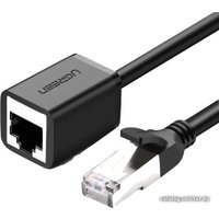 Удлинитель по витой паре Ugreen NW122 11281 RJ45 - RJ45 (2 м, черный)