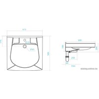 Умывальник Santek Пилот-50 61.5x50 [1.WH30.1.970]