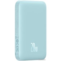 Внешний аккумулятор Baseus Magnetic Mini Air Wireless Fast Charge Power Bank 20W 6000mAh (голубой)