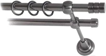 Карниз для штор Lm Decor Цилиндр (антрацит, гладкая, 4м 16мм, 2 ряда)