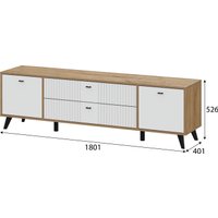 Тумба SV-Мебель МС Милан К (дуб золотой/белый матовый)