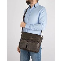 Мужская сумка Poshete 196-1260-6-DBW (коричневый)