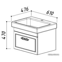  Belux Тумба под умывальник Атолл Н 60-01