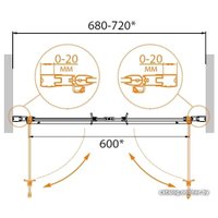 Душевая дверь Cezares Relax-B-2-70-C-Bi