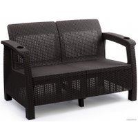 Садовый диван Альтернатива Ротанг-плюс М8837 (мокко)