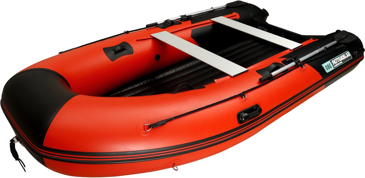 

Моторно-гребная лодка Gladiator E350PRO (черный/красный)