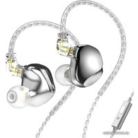 Наушники TRN VX Pro (серебристый, с микрофоном)