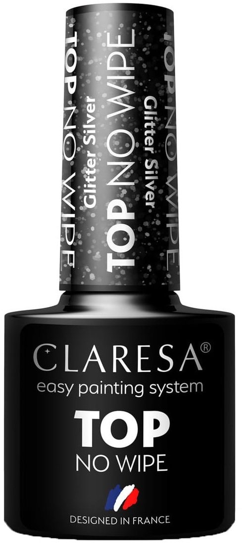 

Закрепитель Claresa Top No Wipe Glitter Silver 5 мл