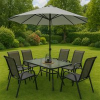 Набор садовой мебели AksHome Sunbeam (серый/черный)