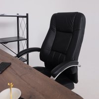 Офисное кресло AksHome King A (натуральная кожа, черный)