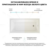 Ванна Wellsee FreeDom 2.0 165x80 23300204R (встраиваемая ванна белый глянец, сифон-автомат золото) в Витебске