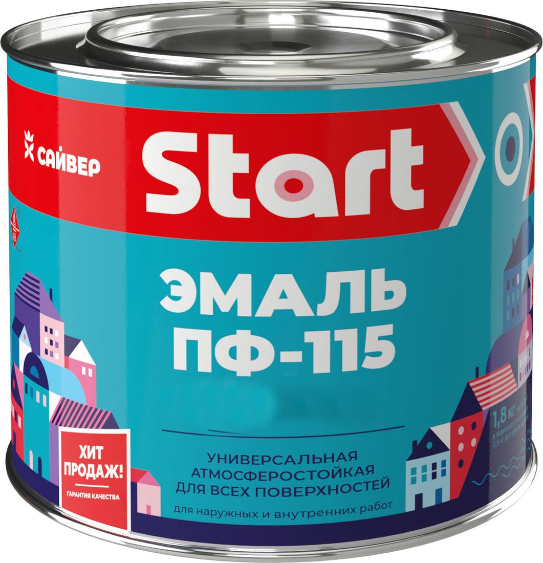 

Эмаль Start ПФ-115 1.8 кг (белый)