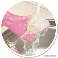 Латексные перчатки Vileda Sensitive Comfort (L, розовый)