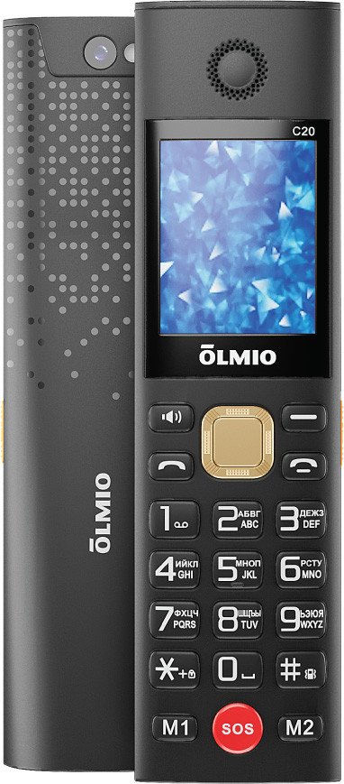 Кнопочный телефон Olmio C20 (черный)