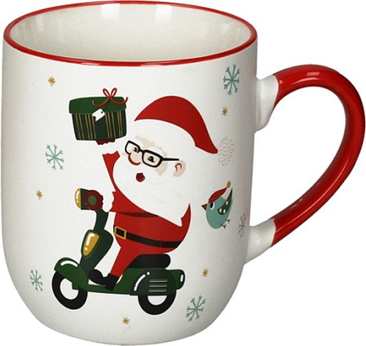

Кружка Andrea Fontebasso New Milk & Coffee Babbo Mood. Санта и мопед NL68401M248_4 (красный)