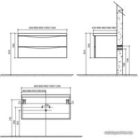  BelBagno Тумба под умывальник Ancona-N-1000-2C-SO-WO (rovere bianco)