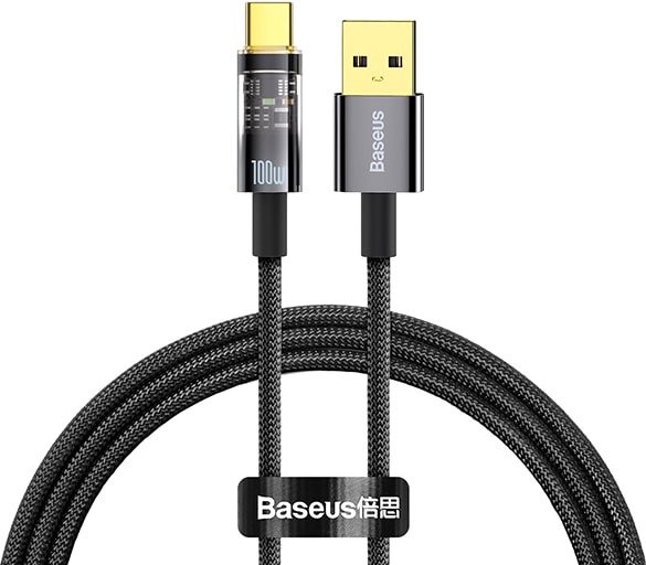 

Кабель Baseus Explorer Series Auto Power-Off Fast Charging USB Type-A -USB Type-C (2 м, черный)