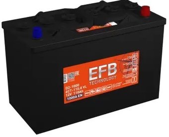 Автомобильный аккумулятор Tubor EFB R+ (110 А·ч)