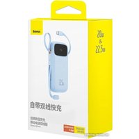 Внешний аккумулятор Baseus Qpow2 Dual-Cable Digital Display Fast Charge Power Bank 22.5W 10000mAh (голубой)