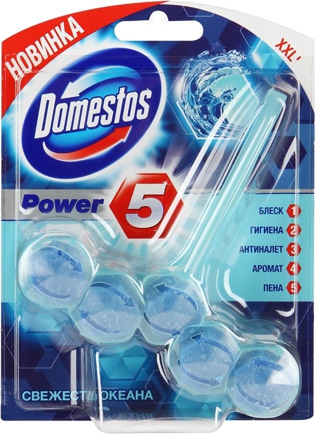 

Средство для унитаза Domestos Power 5 Свежесть океана 0.055 кг