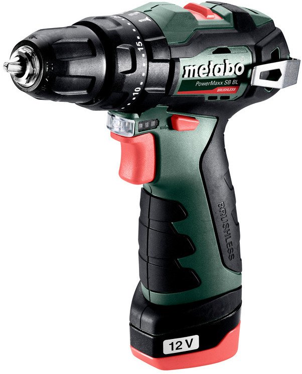 Ударная дрель-шуруповерт Metabo PowerMaxx SB BL 601784500 (с 2-мя АКБ, кейс)