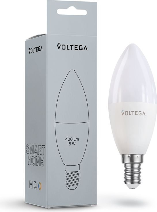 

Светодиодная лампочка Voltega Wi-Fi Candle E14 5W 2700K-6500K MIX DIM 2427
