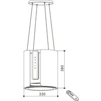 Кухонная вытяжка Krona Vanda Isola 350 S КА-00007093 (белый)
