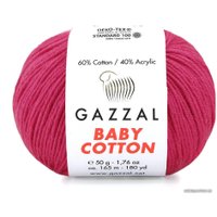 Пряжа для вязания Gazzal Baby cotton 3411 50 г 165 м (фуксия)