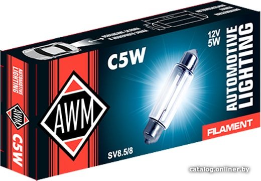 Лампа накаливания AWM С5W 12V 5W SV858 1шт