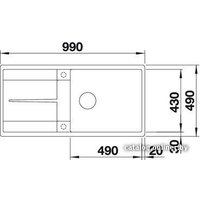 Кухонная мойка Blanco Metra XL 6 S-F (белый) [516522]