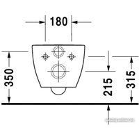 Унитаз подвесной Duravit Happy D.2 2222098900 (без сиденья) в Лиде