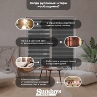 Шторы день-ночь Sundays Home ДН LB 111-10 57х160 с 2-мя направляющими LM-15 150см (графитовый)