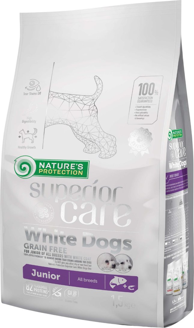 

Сухой корм для собак Nature's Protection SC White Dogs Grain Free Salmon Junior 1.5 кг