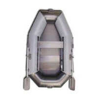 Гребная лодка Vivax К220 с ковриком-сланью (без киля, серый/черный)